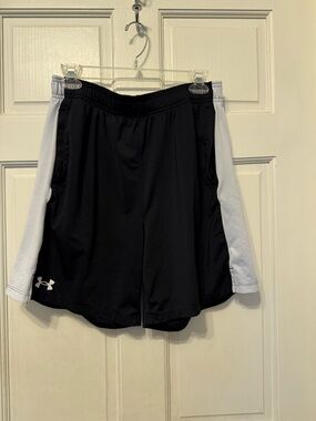 Under Armour Black Shorts with White Side Panels